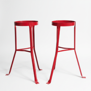 Suportes de Piso para Extintores – Pequeno e Grande (Vermelho e Preto)