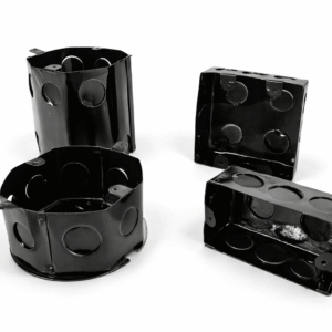 Caixas de Luz – 4×2, 4×4, 3×3, FMD e FMS (Aço 1020 · Preto Esmalte / Galvanizado)